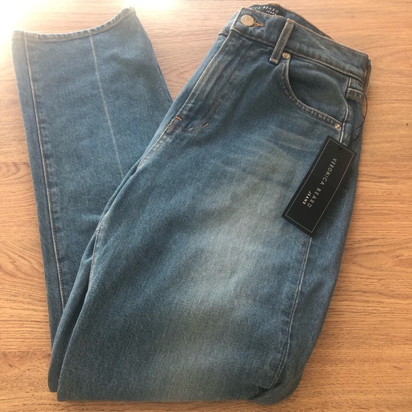 NWT $278 Veronica Beard Jeans Joey With Cowboy Crease in Beacon - size 25! - Picture 6 of 10